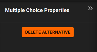 Delete alternative steps, button of delete alternative